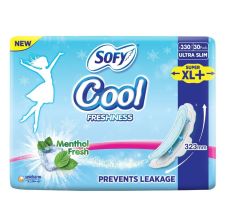 Sofy Cool Menthol Fresh Ultra Slim Super Xl+, 30Pads