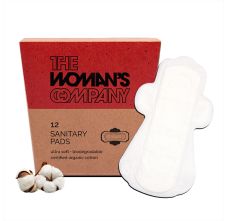 The Woman's Company Day & Night Sanitary Pads Organic Biodegradable, Normal & Heavy Flow, 100% Cotton Regular Pad - 6 Day & 6 Night Pads