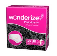 Wonderize M-L Size Period Panty For Sanitary Protection, 2pcs