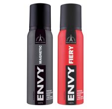 Envy Fiery & Magnetic Perfume Spray Deodorant for Men, 120ml Each