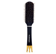 Majestique Flat Hair Brush For Exclusive Crown Handle - Black, 1Pc