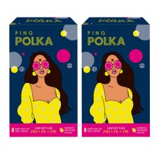 PINQ Polka Period Trial Pack - Premium Organic Cotton Soft Feel Sanitary Pads 4 Xxl + 4 Xl + 4 Regular With Individual Disposable Pouches, Pack of 12