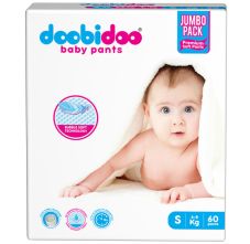 Doobidoo Baby Pants - Small Size Diapers, 60 Pants