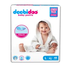 Doobidoo Baby Pants - Large Size Diapers, 48 Pants