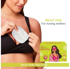 PINQ Polka Premium Organic Cotton Feel Super Absorbent Disposable Nursing Breast Pads