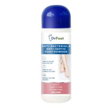 Dr Foot Antibacterial & Antiseptic Foot Powder for Helps to Prevent Burns and Cuts - Reduces Foot Skin Infection, 100gm
