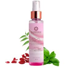 Samisha Organic Facial Tonic Mist - Natural Rose Water Spray, 100ml