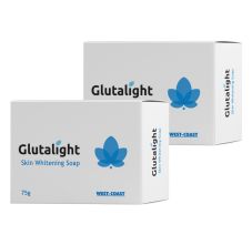 Glutalight Skin Lightening Soap For Reduce Freckles, Age Marks, Acne Spots, 75gm (Pack of 2)