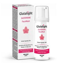 Glutalight Glutathione, Vitamin C, Kojic Acid Skin Lightening, Deep Cleansing Face Wash, 60ml