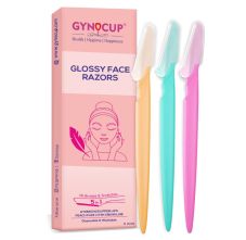 GynoCup Glossy Face Razor for Women, 3 Razors