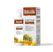 Haironic Hair Science Cactus Hair Oil - Promotes Shiny Hair |Non-Sticky & Suitable for All Hair Types, 100ml