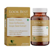 HealthBest LookBest Hair, Nail & Skin (HNS) Multivitamin Tablets, 60 Tablets
