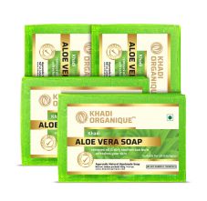 Khadi Organique Aloe vera Soap - Pack Of 4, 500gm 