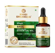 Khadi Organique Basil Pure & Natural Essential Oil, 15ml