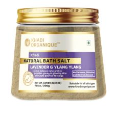 Khadi Organique Lavender & Ylang Ylang Bath Salt, 200gm