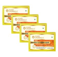 Khadi Organique Mango Glycerine Soap - Pack Of 4, 500gm