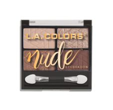 L.A. Colors 4 Color Eyeshadow Palette, Bare It All - Nude, 4.8gm