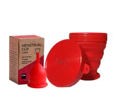 The Woman's Company Reusable Menstrual Cup With Sterilizer Combo