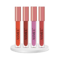 Asmee Combo Liquid Lipstick Orange Lily + Maroon Petunia + Iris Purple + Fire Opal