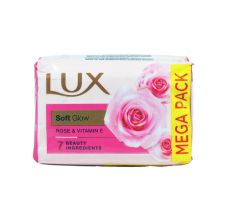 Lux Soft Glow Rose & Vitamin E Bar, 100gm - Pack Of 4