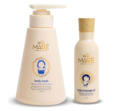 MAATE Baby Body Wash, 250ml+MAATE Baby Body Massage Oil,150ml