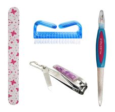 Majestique Nail File, Clipper And Cleaner For Women, Pack Of 4