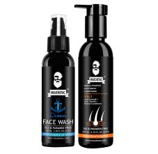 Muuchstac Anti-dandruff & Anti-Hairfall Shampoo 200ml with Ocean Face Wash 100ml, Combo