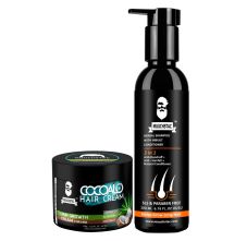 Muuchstac Anti-dandruff & Anti-Hairfall Shampoo 200ml with Cocoalo Hair Cream 100gm, Combo