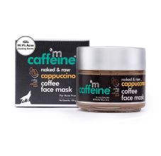 MCaffeine Anti Acne Cappuccino Coffee Face Mask | Clay Face Pack with Salicylic Acid for Oil Control, 100gm