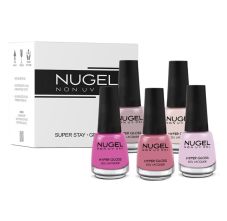NUGEL 5 In 1 Combo 22 Quick Dry Gel Finish Nail Paint - Pink Parade, Nail Kit, 65ml