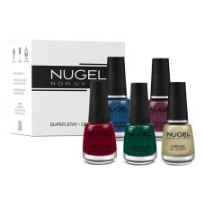 NUGEL 5 In 1 Combo 30 Quick Dry Gel Finish Nail Paint - Royal Collection, Nail Kit, 65ml