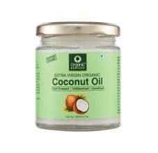 Organic Harvest Extra Virgin Coconut Oil Cold Pressed for Body Skin & Hair, 200ml