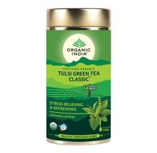 Organic India Tulsi Green Tea Classic Tin, 100gm