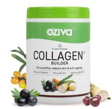OZiva Plant Based Collagen Builder for Anti-Aging Beauty, Skin Repair & Regeneration, Classic, 250gm