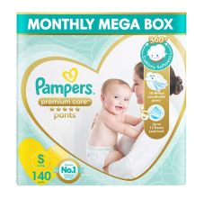 Pampers Premium Care Diaper Pants - Small, 140 Pack