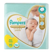 Pampers Premium Care Pants Baby Diapers - New Born - Extra Small, 70 pcs