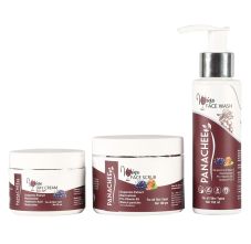 Panachee Face Care Combo - Face Wash,100ml + Face Scrub, 100gm + Day Cream with SPF30++, 50gm