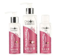 Panachee Hair Fall Control Combo - Onion Shampoo, 200ml + Conditioner, 100ml + Oil, 100ml