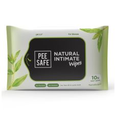 Pee Safe Natural Intimate Wipes for Women - Pack of 10