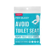 PeeBuddy Disposable Toilet Seat Cover to Avoid Direct Contact with Unhygienic Toilet Seats, 60 Seat Covers