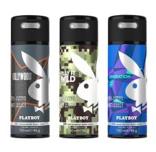 Playboy Hollywood + Wild + Generation Deo New Combo Set - Pack of 3 Men, 450ml