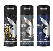 Playboy King + New York + Hollywood Deo New Combo Set - Pack of 3 Men, 450ml