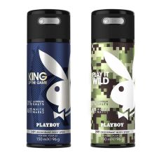 Playboy King + Wild Deo New Combo Set - Pack of 2 Men, 300ml