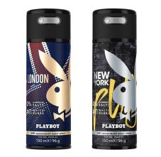 Playboy London + New York Deo New Combo Set - Pack of 2 Men, 300ml