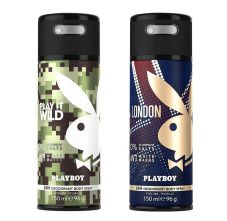 Playboy Wild + London Deo New Combo Set - Pack of 2 Men, 300ml