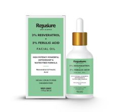 Rejusure Resveratrol & Ferulic Acid Facial Oil High Potency Powerful Antioxidant & Water Free Formula, 30ml