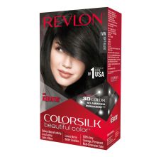 Revlon Colorsilk Hair Color with Keratin - Soft Black 1WN, 40+40+11.8ml