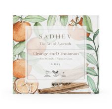 Sadhev Anti Wrinkle Bathing Bar - Orange & Cinnamon, 125gm