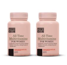 Sheneed All Time Multivitamins for Women & Girls with 27+ Nutrients for Energy & Daily Nutrition, 60 Capsules (Pack Of 2)