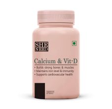Sheneed Calcium & Vitamin D3 Supplement for Bone, Muscle Health & Immunity with Magnesium & Zinc, 60 Tablets